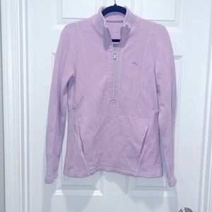 Tommy Bahama ARUBA 1/2 Zip Long Sleeve Pullover Sweater Kangaroo pocket purple